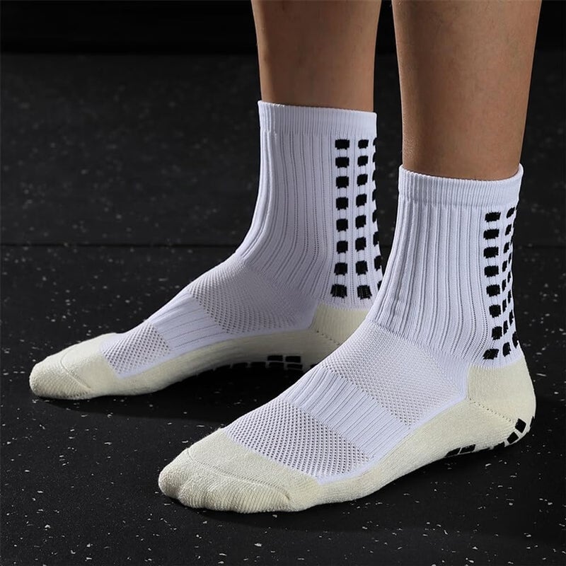 BUKEORE Store 4/6 Pairs Grip Soccer Socks Anti Slip Non Slip Men's Athletic Socks for Football Basketball Sports - Image 2